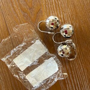 Set of 3 disco ball straw topper